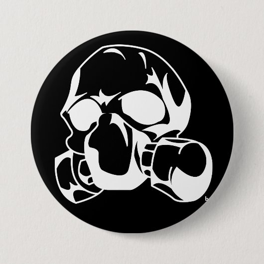 ガス 缶バッジ (正面)