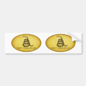 ガズデンの旗のバンパーステッカー2の楕円形 バンパーステッカー (正面)