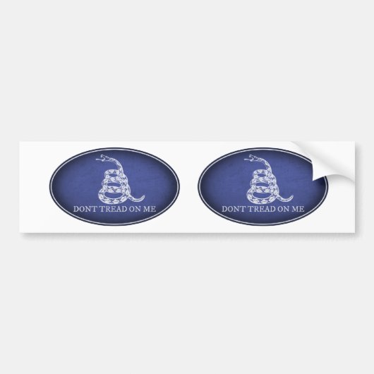 ガズデンの旗のバンパーステッカー2の楕円形 バンパーステッカー (正面)