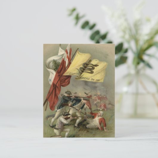 ガズデンの旗革命的な戦争のバンカーヒル ポストカード (スタンド正面)