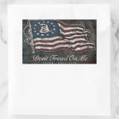 ガズデンの旗-自由か死 長方形シール (バッグ)