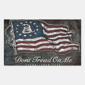 ガズデンの旗-自由か死 長方形シール