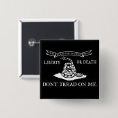 ガズデンの"投票自由意志論者"ボタン 缶バッジ (正面&裏面)