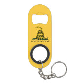 ガズデン国旗の愛国的歴史を私に踏み込むな キーホルダー栓抜き (裏面)