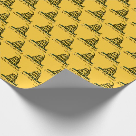 ガズデン国旗の愛国的歴史を私に踏み込むな ラッピングペーパー (角)