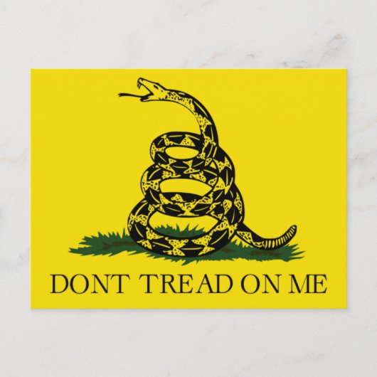 ガズデン国旗の茶のパーティー ポストカード (正面)