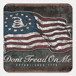 ガズデン国旗 – 自由と死 スクエアシール