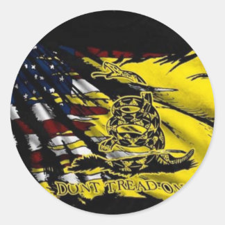 ガズデン国旗 – 自由と死 ラウンドシール