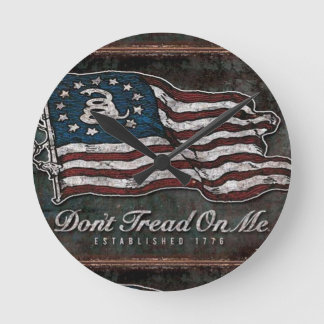 ガズデン国旗 – 自由と死 ラウンド壁時計