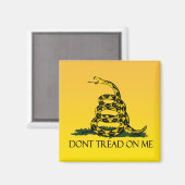 ガズデン国旗、黄色の背景 マグネット (正面/裏面)