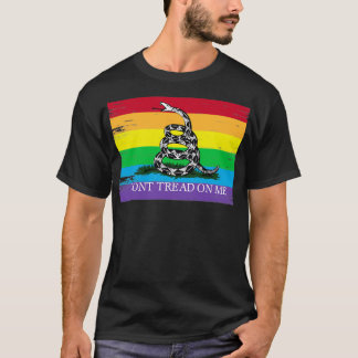 ガズデン国旗LGBT Donamp39tが私のリバタリアを踏む Tシャツ