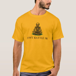 ガズデン旗のパロディー ドクロの警告「ガタガタうるさいな」 Tシャツ