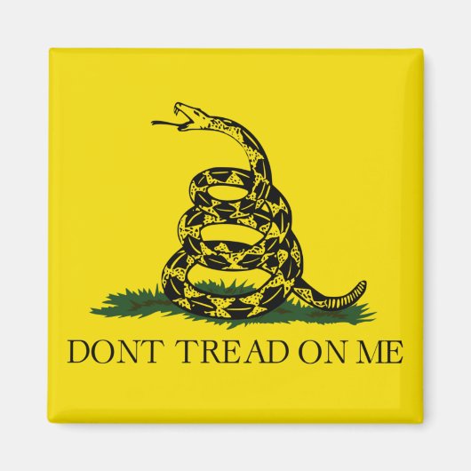ガズデン旗 (蛇の旗) (Don't Tread on Me) マグネット (正面)