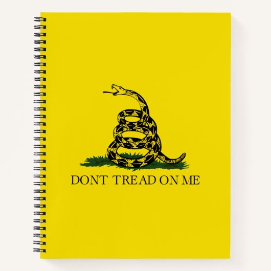 ガズデン旗(Don't Tread on Me)(アメリカのヘビ) ノートブック (正面)