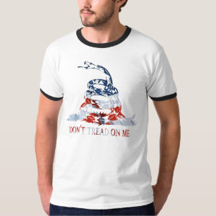 ガズデン-私で赤、白および青を踏まないで下さい Tシャツ