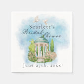 ガゼボエレガントハフ花ブライダルシャワー スタンダードカクテルナプキン (正面)