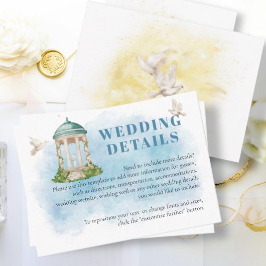 ガゼボエレガントフラワーズ結婚ズ詳細 エンクロージャーカード