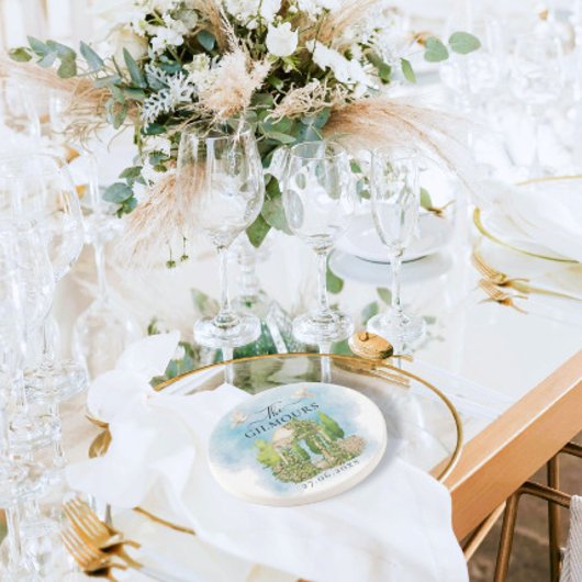 ガゼボエレガントー |花の鳩結婚の贅沢 コースター