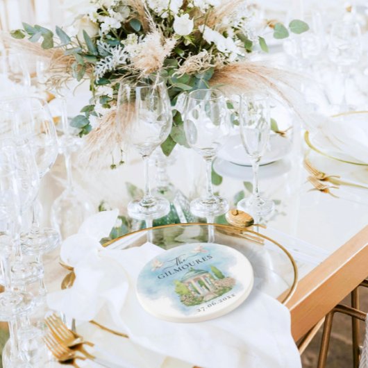 ガゼボエレガントー |花の鳩結婚の贅沢 コースター