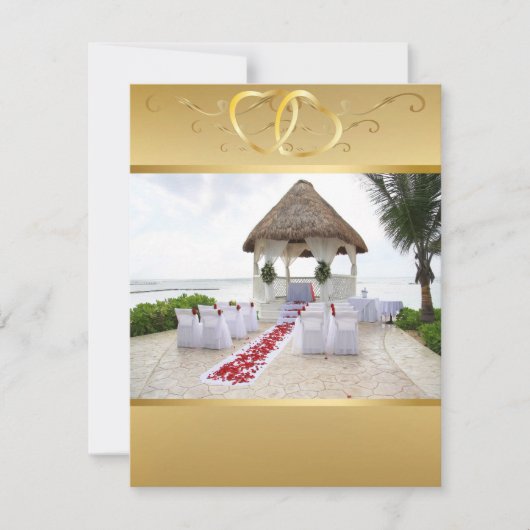 ガゼボオンザビーチ結婚式招待状5 招待状 (正面)