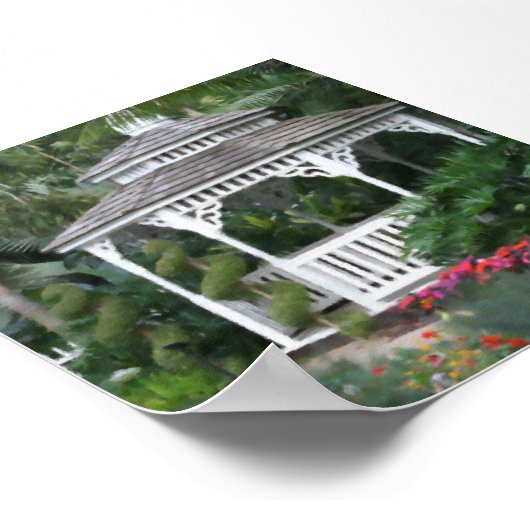 ガゼボ写真の背景 ポスター (角)