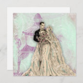 ガゼボ パゴダ ヴィンテージ ウェディング アナウンスメント 案内状 (正面/裏面)