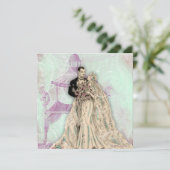 ガゼボ パゴダ ヴィンテージ ウェディング アナウンスメント 案内状 (スタンド正面)