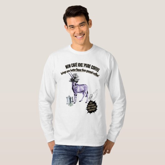 ガゼルとコーヒー Tシャツ (正面フル)