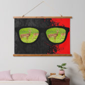 ガゼルの捕食虎 吊り下げ型タペストリー (寝室)