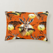 ガゼルアフリカアンテロープ野生動物 アクセントクッション (裏面)