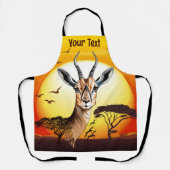 ガゼルアフリカアンテロープ野生動物 エプロン (正面)