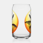 ガゼルアフリカアンテロープ野生動物 ガラス缶 (左)