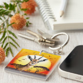 ガゼルアフリカアンテロープ野生動物 キーホルダー (正面右)