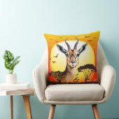 ガゼルアフリカアンテロープ野生動物 クッション (椅子)