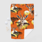 ガゼルアフリカアンテロープ野生動物 ゴルフタオル (インサイチュ)