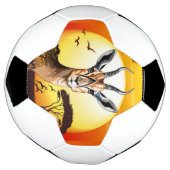 ガゼルアフリカアンテロープ野生動物 サッカーボール (回転)