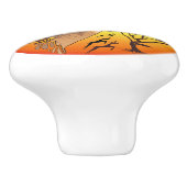 ガゼルアフリカアンテロープ野生動物 セラミックノブ (側面)