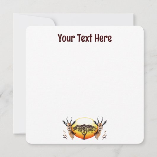 ガゼルアフリカアンテロープ野生動物 セーブザデート (裏面)