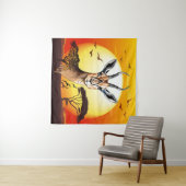 ガゼルアフリカアンテロープ野生動物 タペストリー (インサイチュ(横))