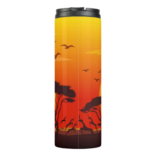 ガゼルアフリカアンテロープ野生動物 タンブラー (裏面)