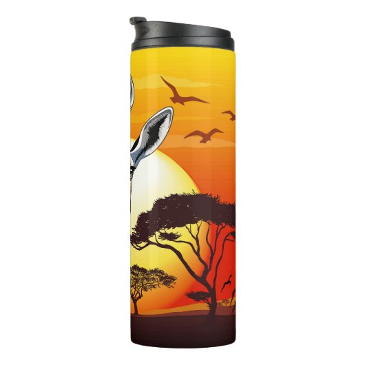 ガゼルアフリカアンテロープ野生動物 タンブラー (回転右)