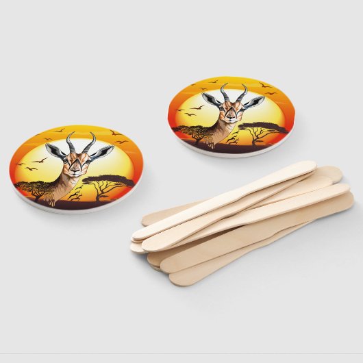 ガゼルアフリカアンテロープ野生動物 ハンドファン (組立なし)