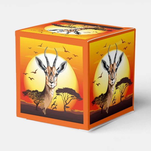 ガゼルアフリカアンテロープ野生動物 フェイバーボックス (裏面サイド)