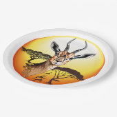 ガゼルアフリカアンテロープ野生動物 ペーパープレート (アングル)