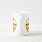 ガゼルアフリカアンテロープ野生動物 ボーンチャイナマグカップ (裏面)