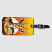 ガゼルアフリカアンテロープ野生動物 ラゲッジタグ (正面横)