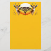 ガゼルアフリカアンテロープ野生動物 便箋 (正面)