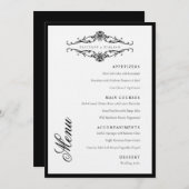 [ガゼルエレガント]白黒モノワ結婚ー メニュー (正面/裏面)