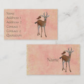 ガゼル及びフクロウの赤面の名刺 名刺 (正面/裏面)