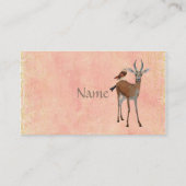 ガゼル及びフクロウの赤面の名刺 名刺 (裏面)